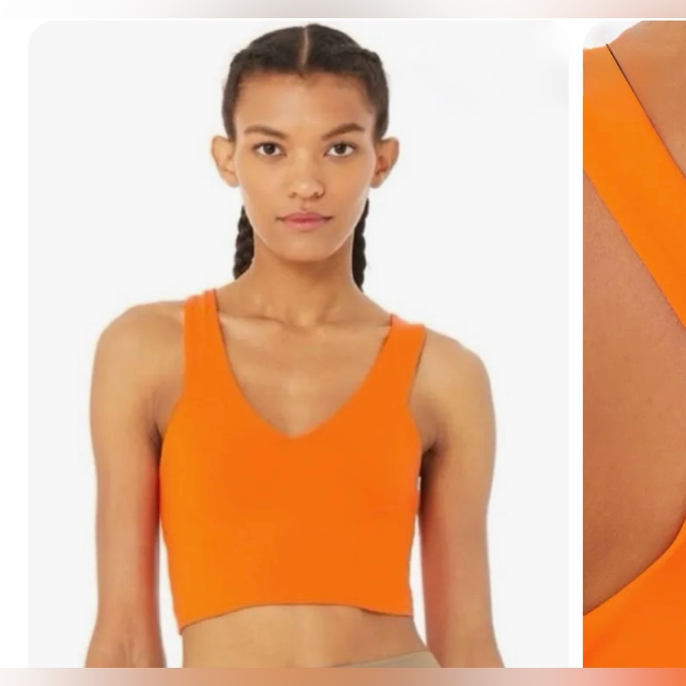 ALO Yoga Airbrush Real Bra Tank Top- orange